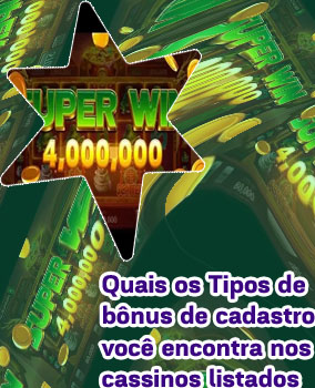 Slots bonus no cadastro